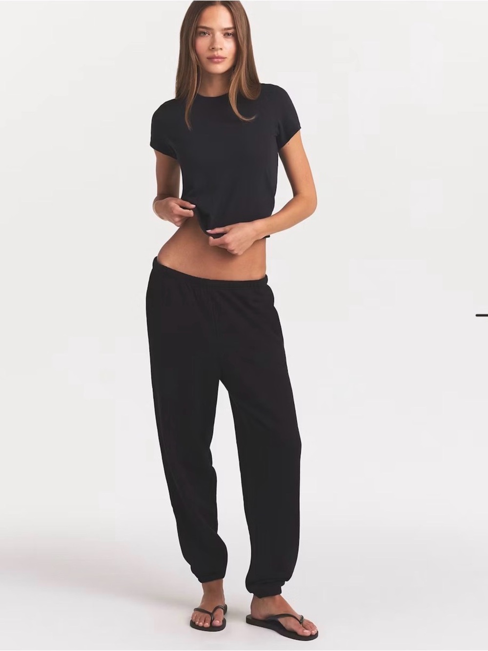 SKIMS Black Relaxed-Waist Track Pants - Picture 2 of 2